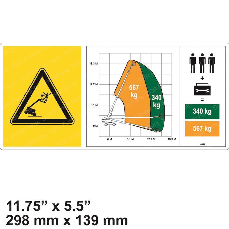 DECAL DANGER MAX LOAD S60HCSYM GN114098 gn114098 product image