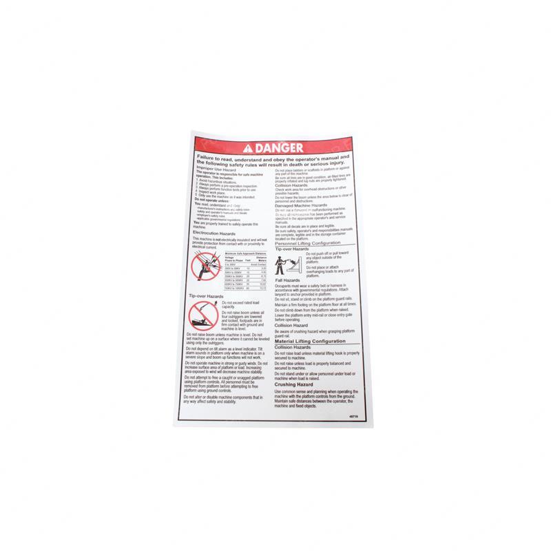 DECAL DANGER GEN SAFETY PCP GN48719GT gn48719gt product image