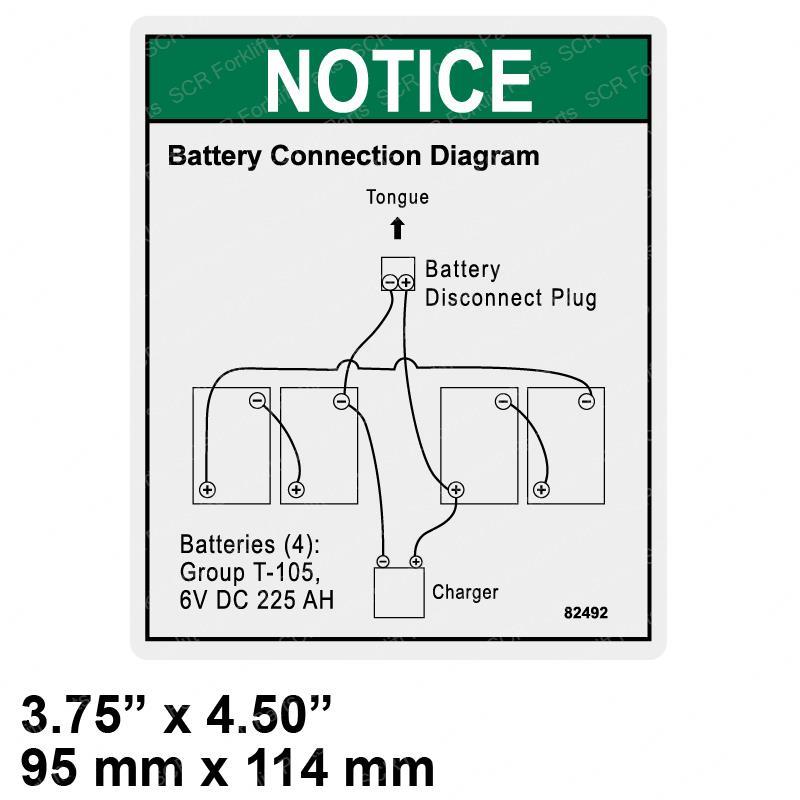 DECAL LABEL BATTERY CONNECTION GN82492 gn82492 product image