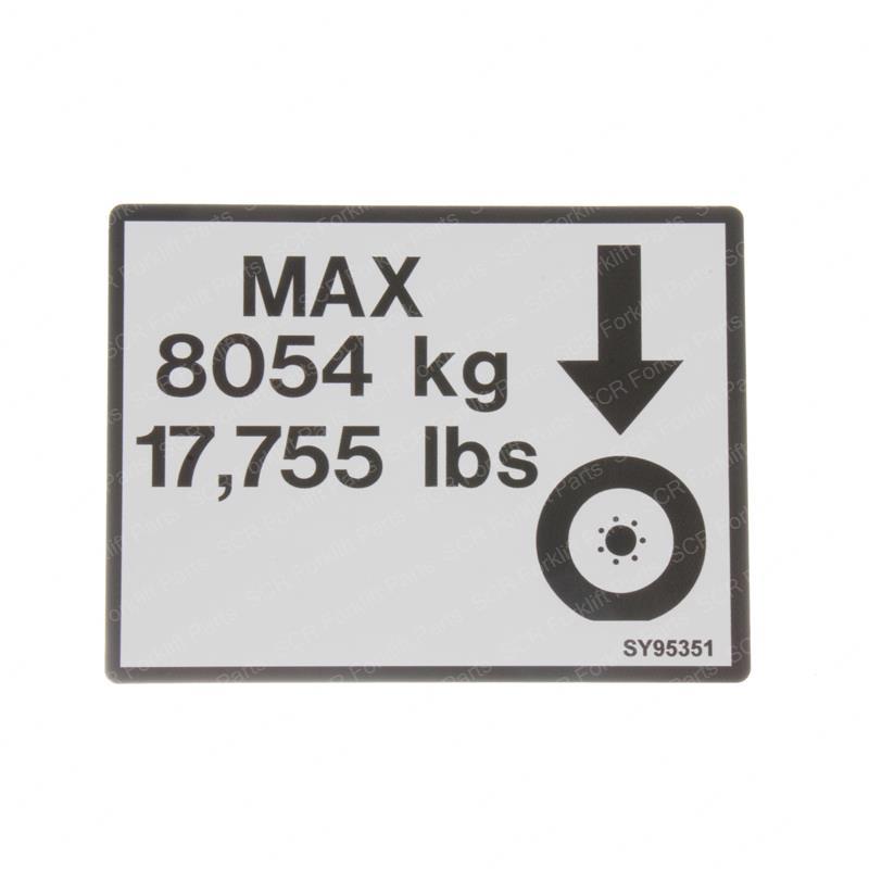 DECAL - MAX WHEEL LOAD JL1703960 jl1703960 product image