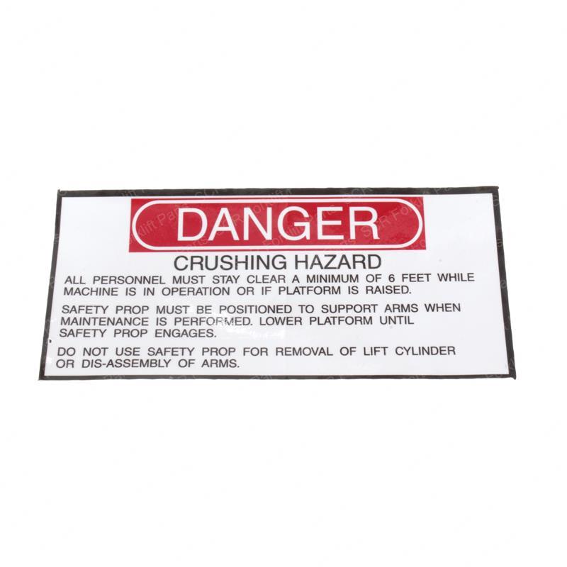 DECAL (CRUSH HAZARD) JL1701841 jl1701841 product image