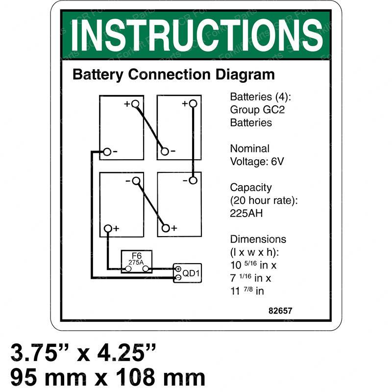 DECAL - NOTICE BATTERY CONNECT GN82657GT gn82657gt product image