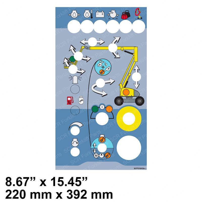 DECAL - BOTTOM CONTROL PANEL CR307P216900 cr307p216900 product image