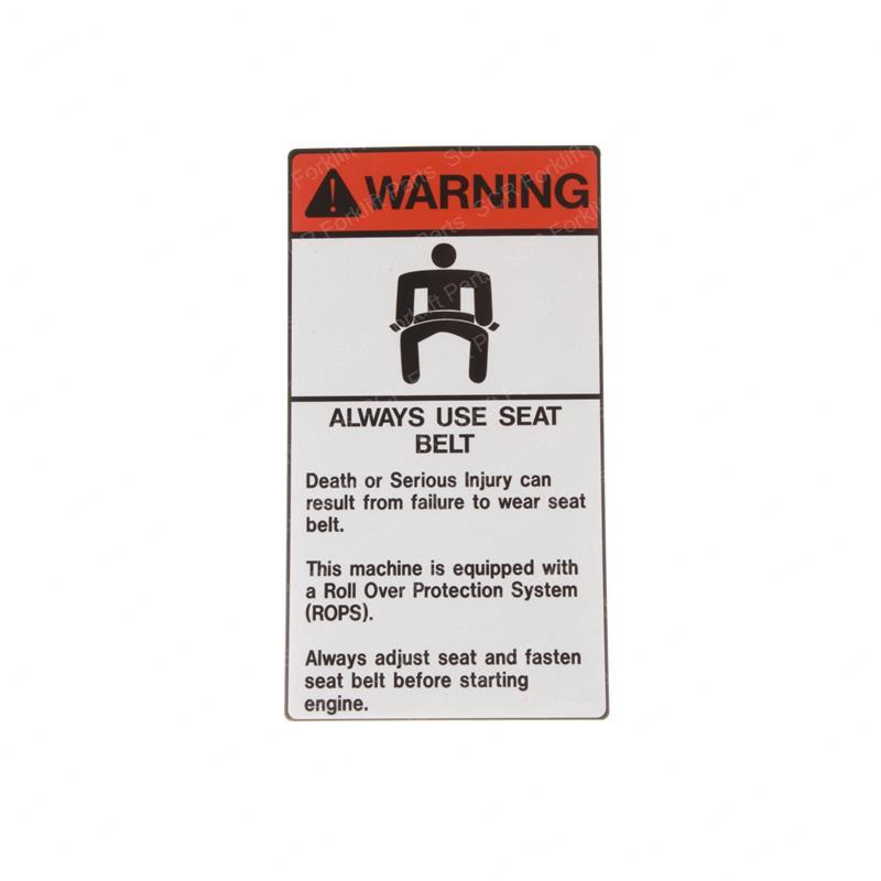 DECAL  - USE SEAT BELT GN2-1291GT gn2-1291gt product image