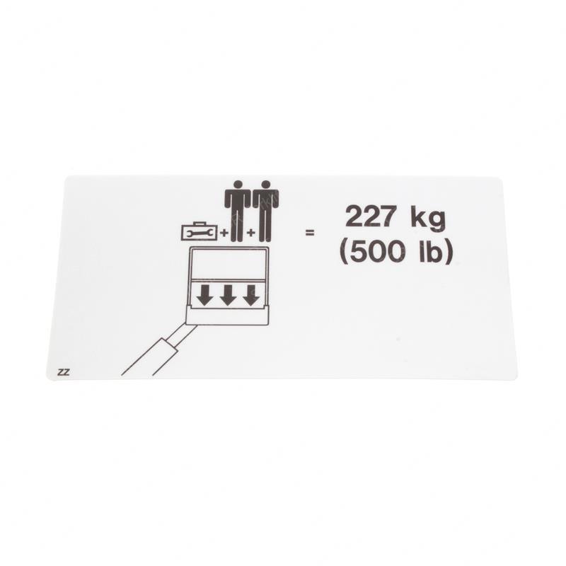 DECAL -  PLATFORM CAPACITY 500 SY1243077 sy1243077 product image