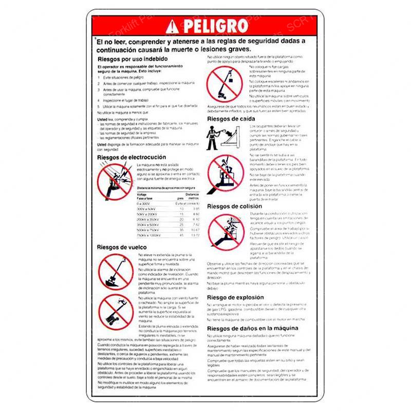 DECAL - DANGER GEN SAFETY (ES) GN32700SPGT gn32700spgt product image