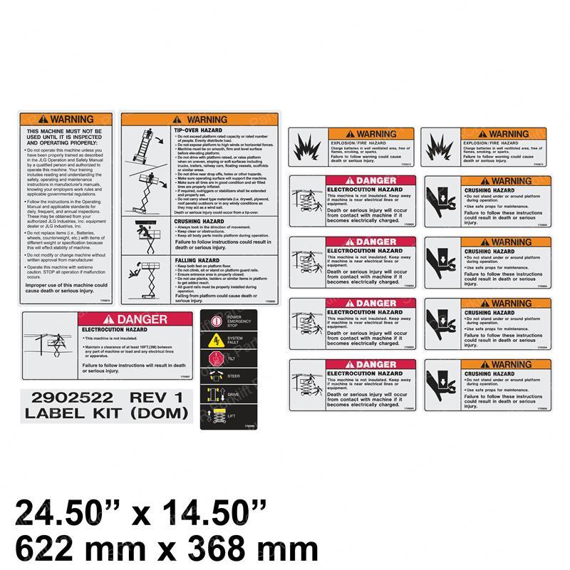 DECAL KIT - SAFETY 1930ES JL2902522 jl2902522 product image