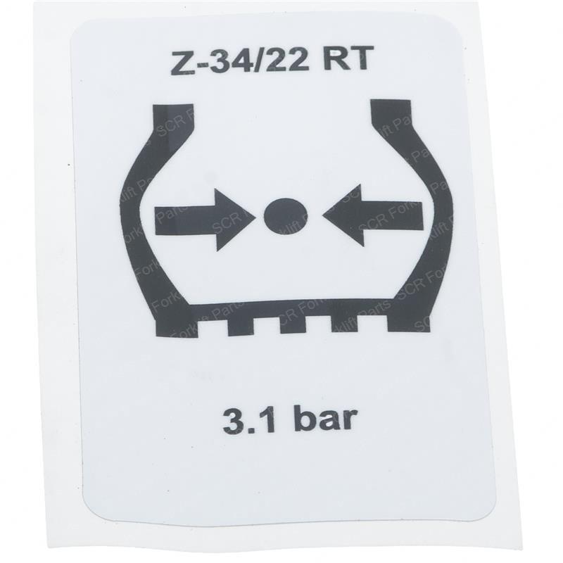 DECAL LABEL TIRE PRESS Z-34RT GN82620 gn82620 product image