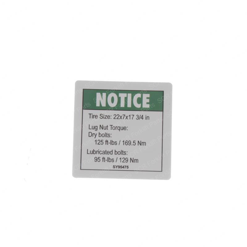 DECAL - TIRE SPECS GN35542GT gn35542gt product image