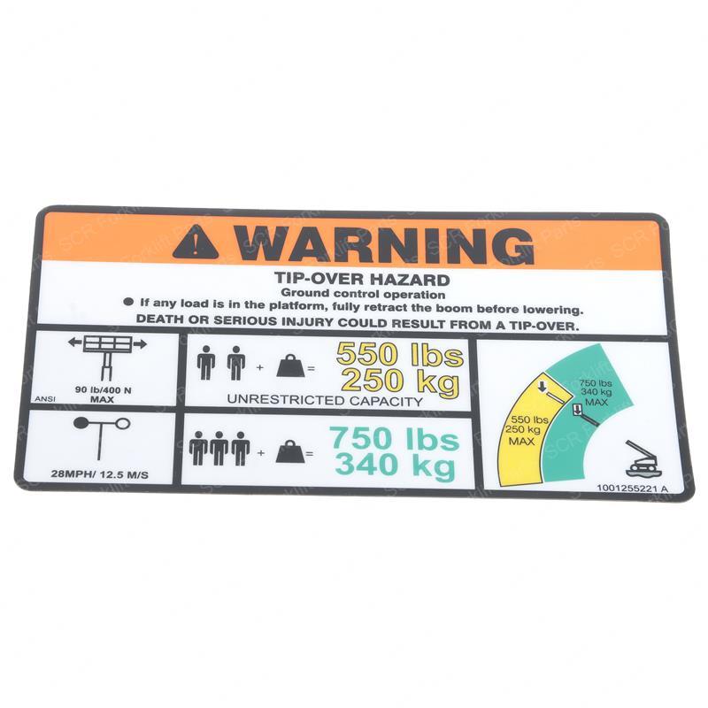 DECAL,WARNING DUAL CAP. JL1001255221 jl1001255221 product image