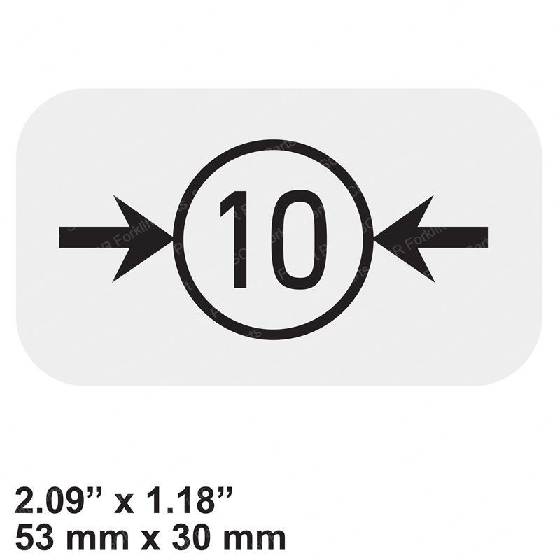 DECAL - TIRE PRESSURE 10BAR LI0009381858 li0009381858 product image