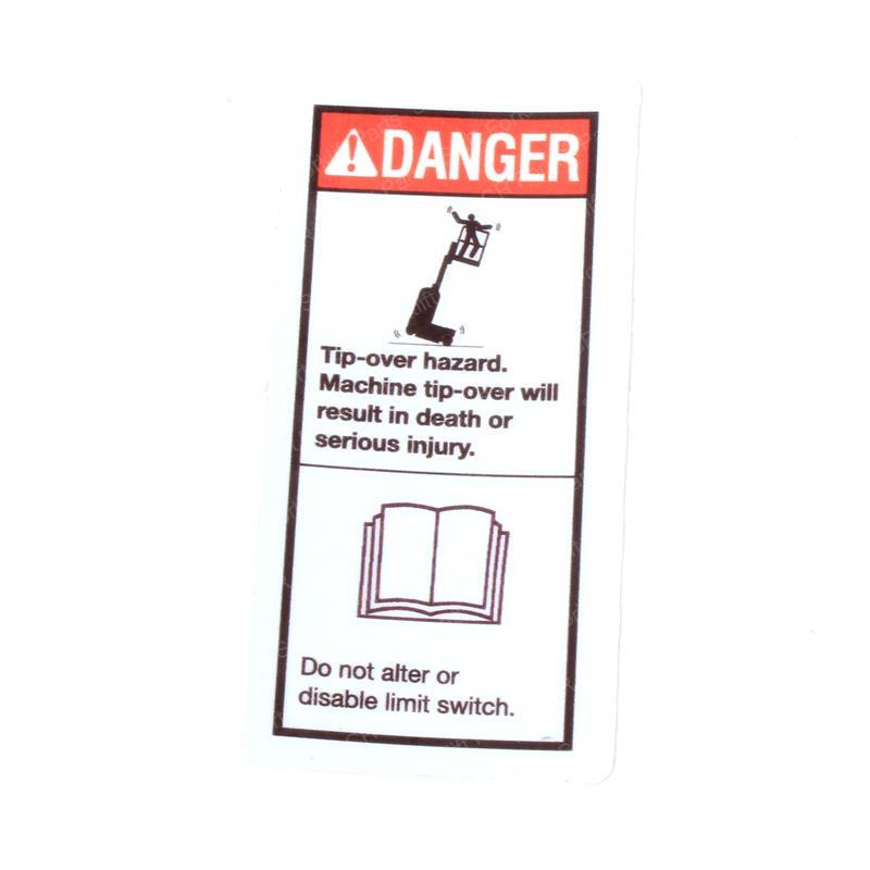 DECAL DANGER DO NOT ALTER SWTC JLGN72832GT jlgn72832gt product image