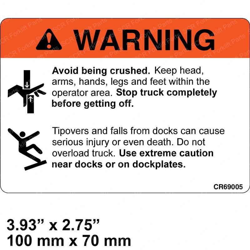DECAL - WARNING RIDER TRUCKS CR69281 cr69281 product image