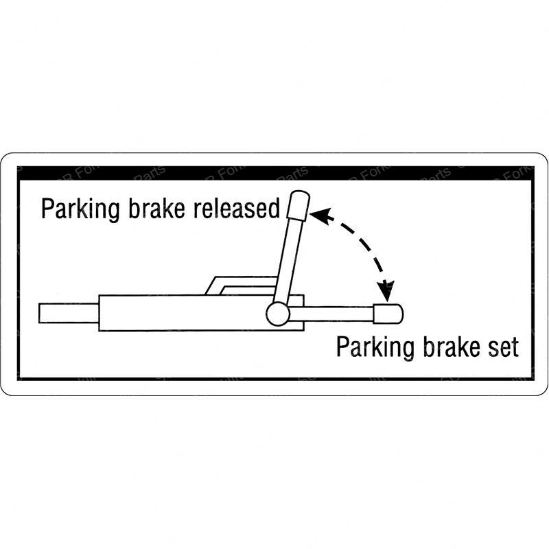 DECAL LABEL PARKING BRAKE ANSI GN48723GT gn48723gt product image