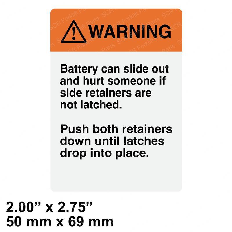 WARNING BATTERY RETAINER CR069128 cr069128 product image
