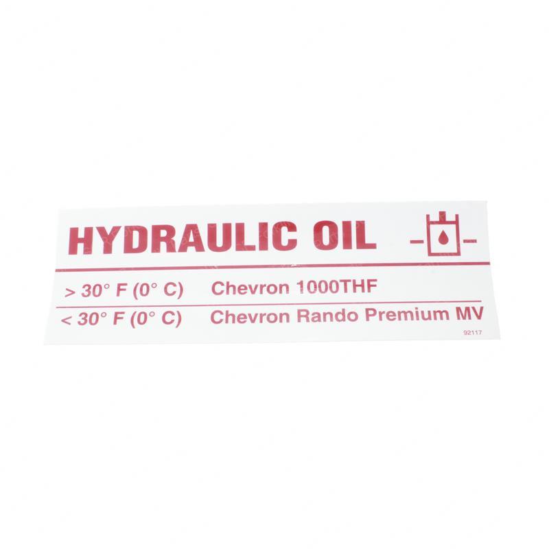 DECAL - HYDRAULIC FLUID SY28-101774 sy28-101774 product image