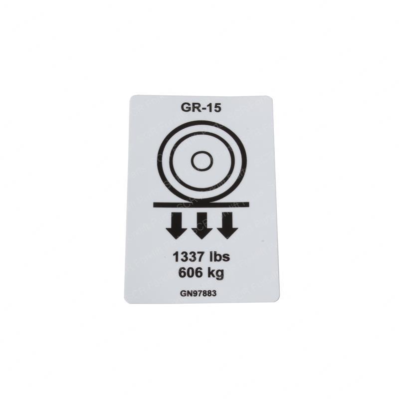 DECAL - WHEEL LOAD GR15 GN97883 gn97883 product image