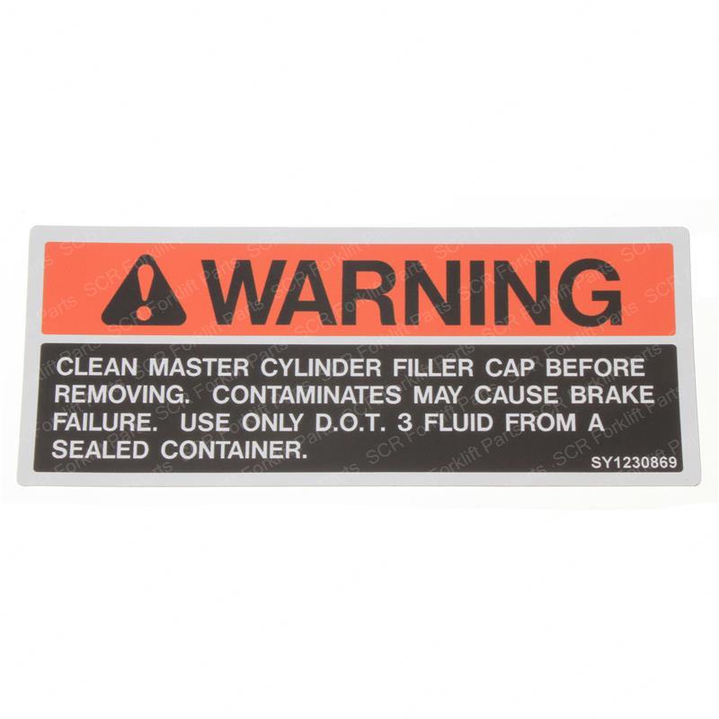 DECAL - BRAKE FLUID SY1230869 sy1230869 product image