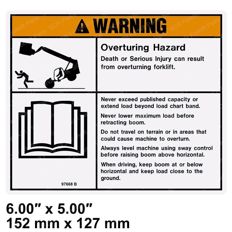 DECAL WARN OVERTURN HAZARD JL97668 jl97668 product image