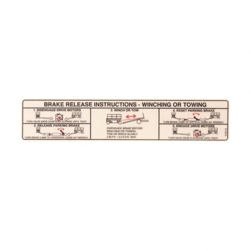 DECAL - TOWING/WINCHING INSTR. JL1704017 jl1704017 product image