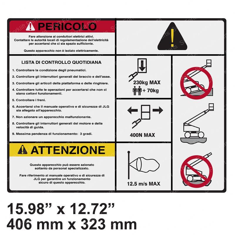 DECAL - DANGER/CAUTION (ITA JL1703915 jl1703915 product image