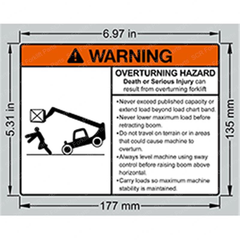 DECAL - OVERTURN HAZARD GN2-1295 gn2-1295 product image