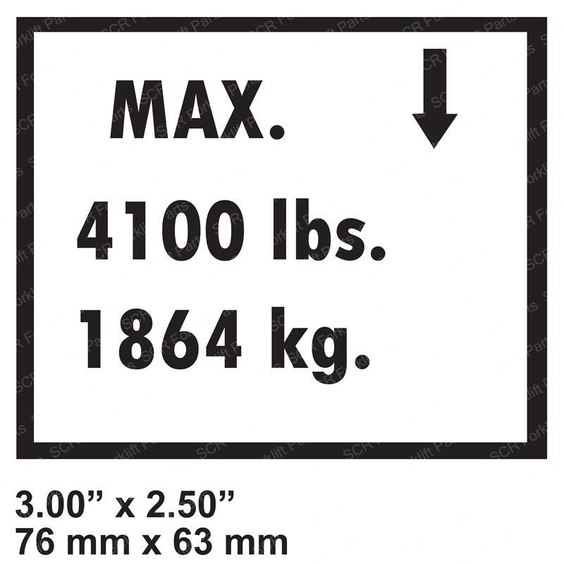DECAL - MAX LOAD 4100LB/1864KG JL1703874 jl1703874 product image