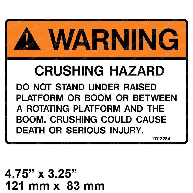 DECAL - CRUSH HAZARD JL1700640 jl1700640 product image