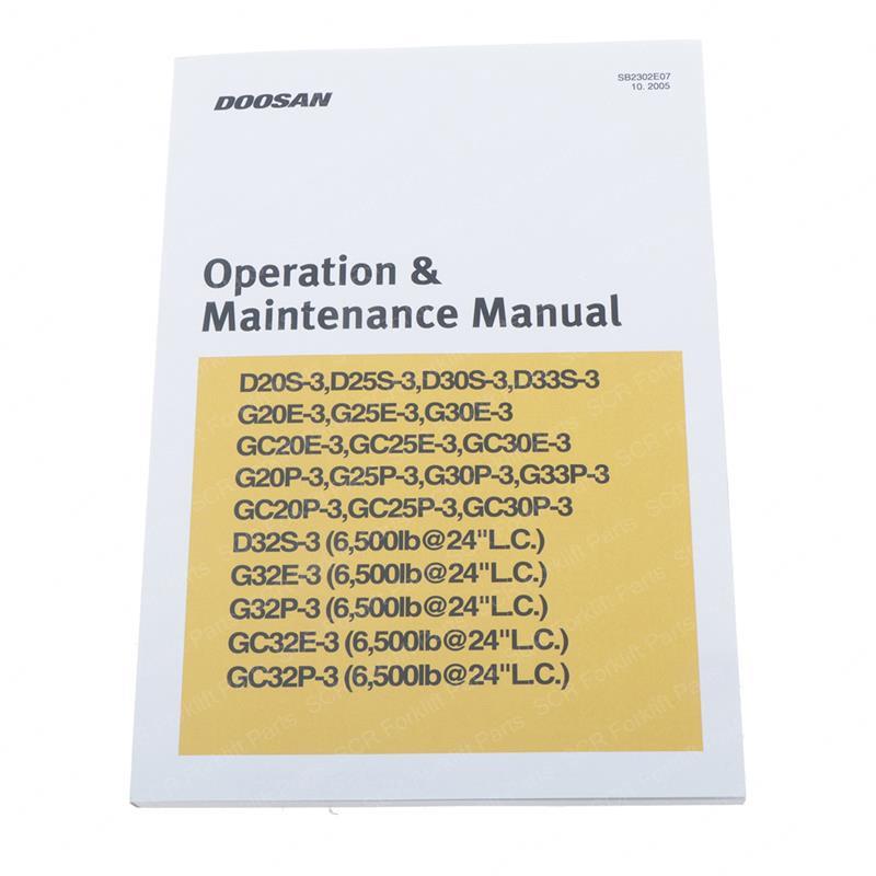 OPERATION & MAINTENANCE MAN DWSB2302E07 dwsb2302e07 product image
