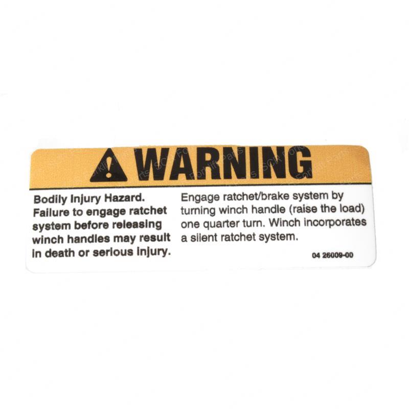 DECAL SILENT WINCH GN32885GT gn32885gt product image