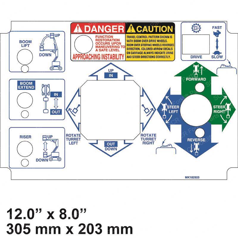 DECAL - UPPER CONTROL BOX GN11182925GT gn11182925gt product image