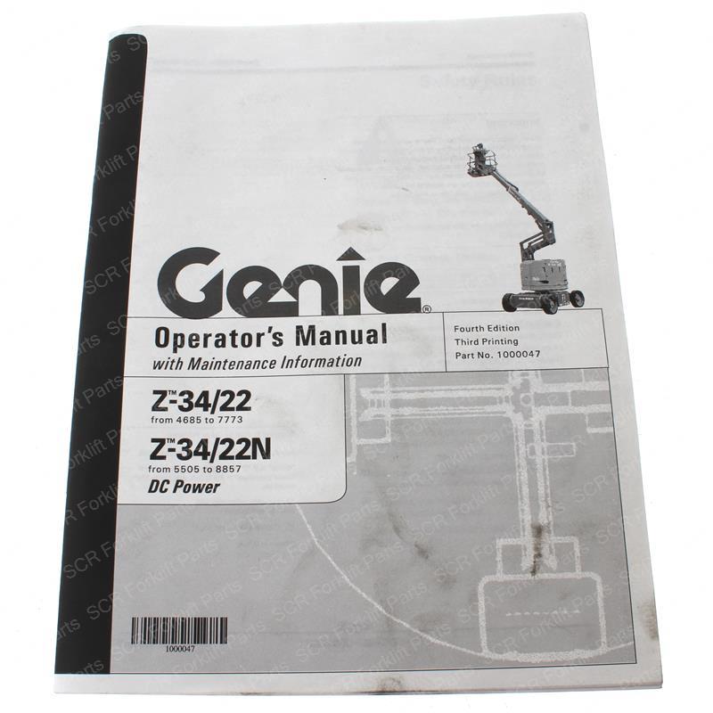 MANUAL - OPER Z34/34N 4TH ED SY28-115395 sy28-115395 product image