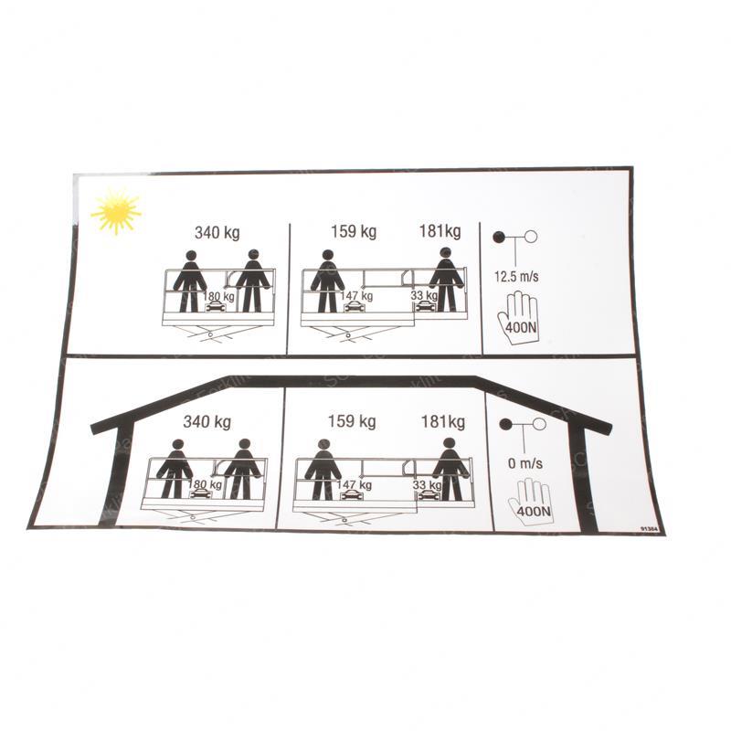 DECAL - CE 340KG WIND RATING SY28-107827 sy28-107827 product image