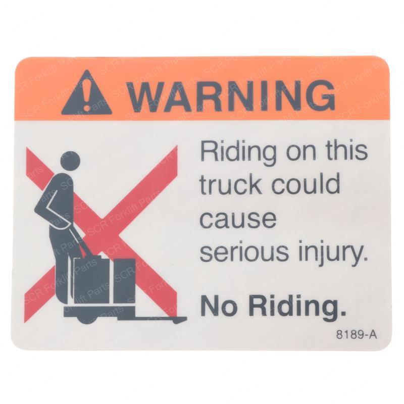 WARNING NO RIDING CR68189 cr68189 product image