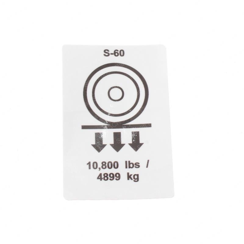 DECAL LABEL WHEEL LOAD S60 GN82549GT gn82549gt product image