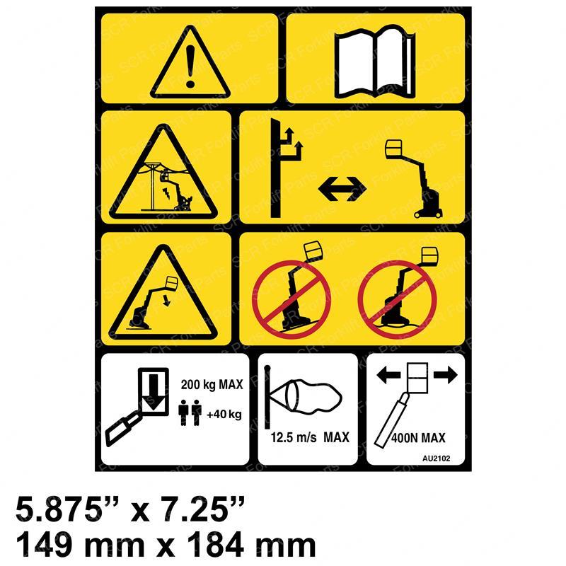 DECAL - LOADS AND INSTRUCTIONS SY1243164 sy1243164 product image
