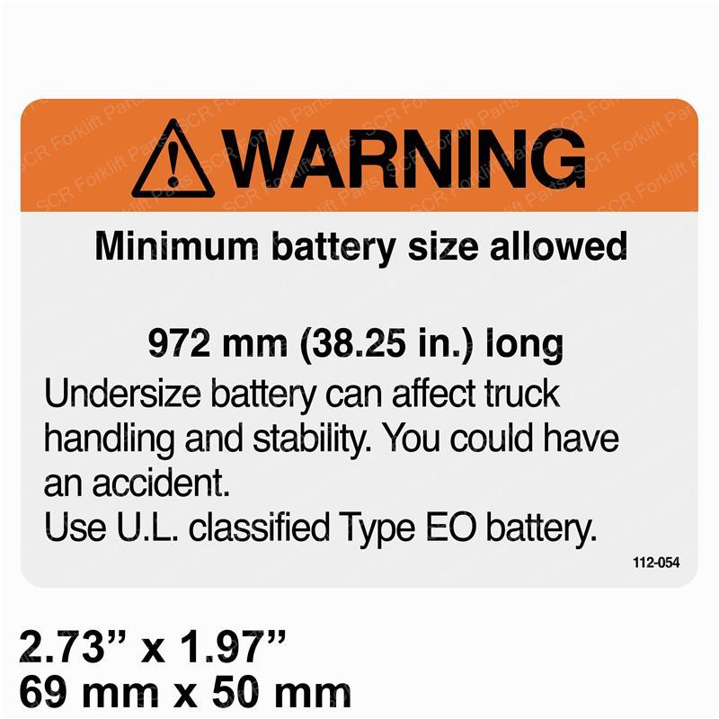 WARNING BATTERY SIZE CR069014-14 cr069014-14 product image